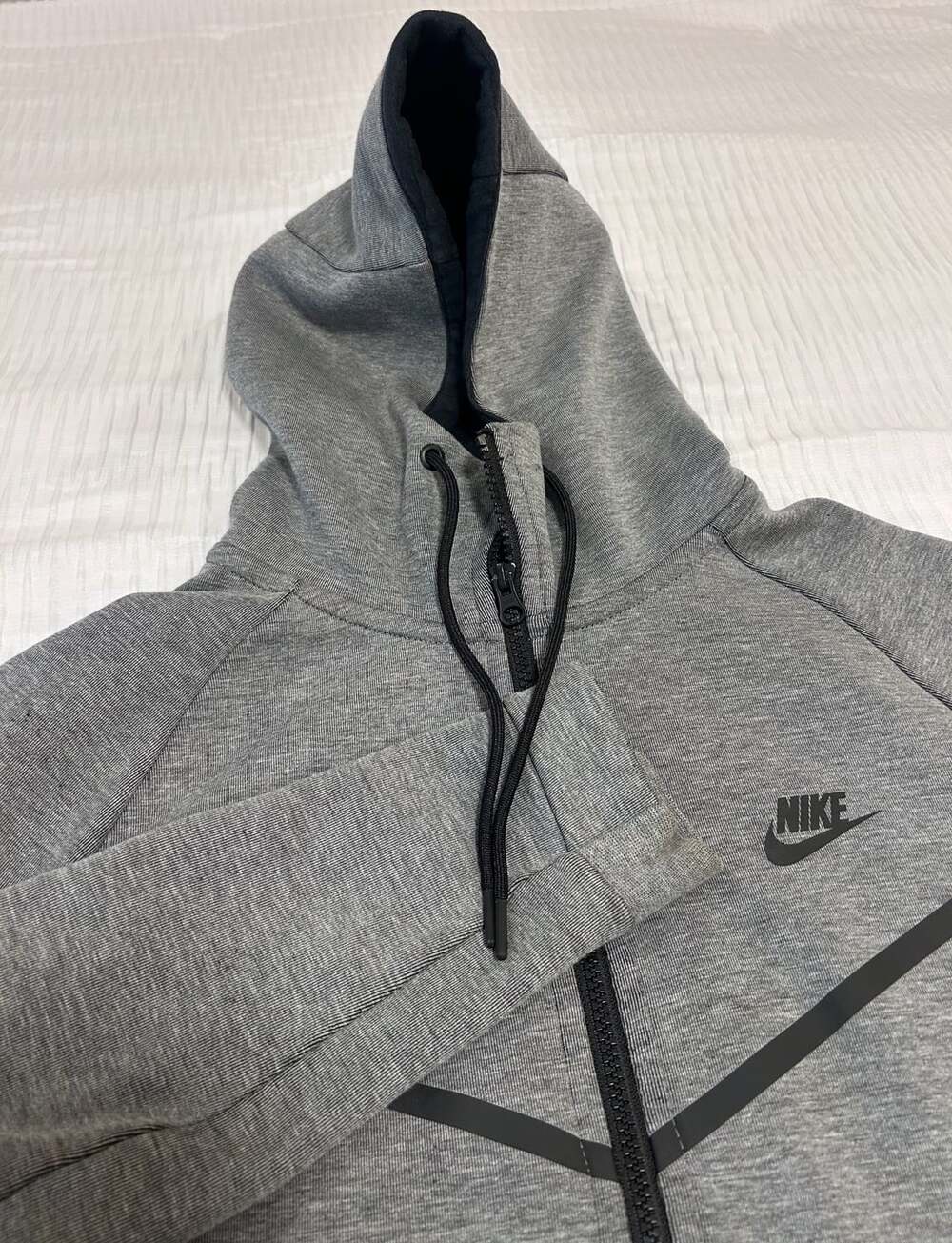 Nike Tech Fleece Full Zip Jacket Hoodie Men's Size Medium Gray Clean